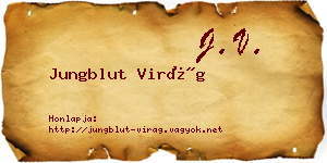 Jungblut Virág névjegykártya